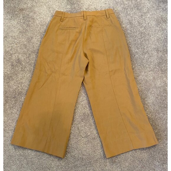 Ann Taylor Womens Wide Leg Tan Capri Pants Size 8 - Picture 2 of 10